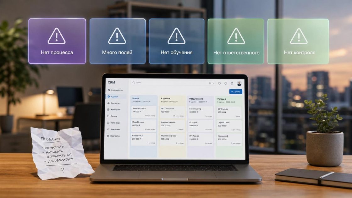 5 ошибок при внедрении amoCRM