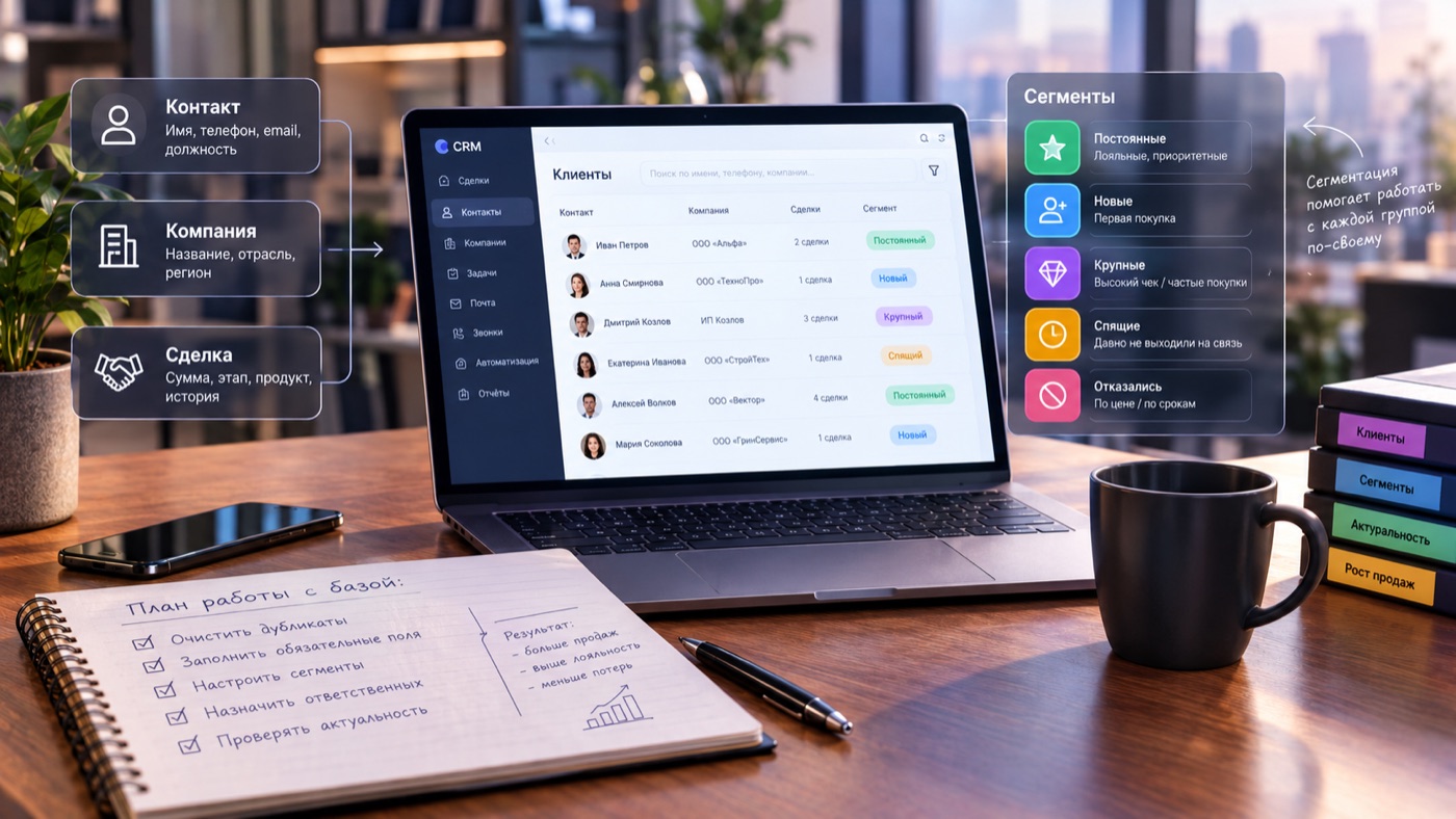 Как вести и сегментировать клиентскую базу в CRM